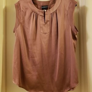 Brown copper silky top sleeveless